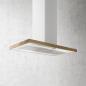 Preview: Elica BIO ISLAND WH/A/120x58 ROVERE - Inselhaube, Weiss/Eichenholz, Umluft/Abluft, 120 cm